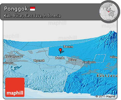 Political Panoramic Map of Ponggok