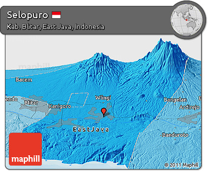 Political Panoramic Map of Selopuro