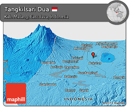 Political Panoramic Map of Tangkilsari Dua