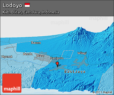 Political Panoramic Map of Lodoyo