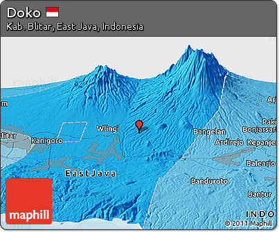Political Panoramic Map of Doko