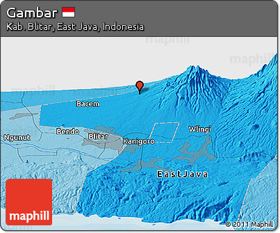 Political Panoramic Map of Gambar