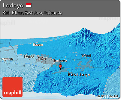 Political Panoramic Map of Lodoyo