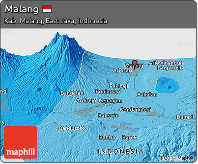 Political Panoramic Map of Malang