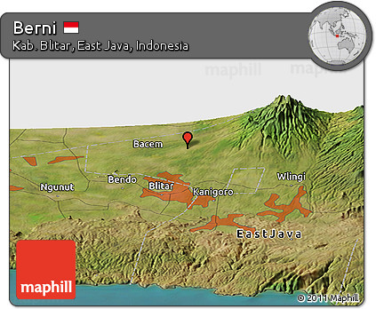 Satellite Panoramic Map of Berni