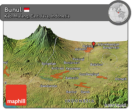 Satellite Panoramic Map of Bunul