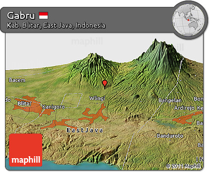 Satellite Panoramic Map of Gabru
