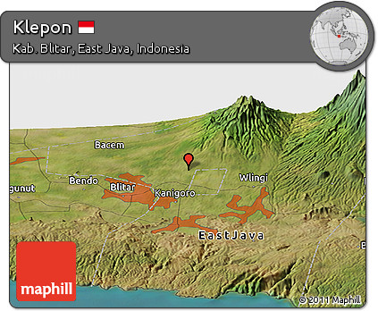 Satellite Panoramic Map of Klepon