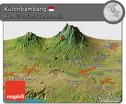 Satellite Panoramic Map of Kulonbambang