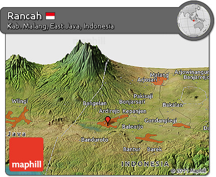 Satellite Panoramic Map of Rancah