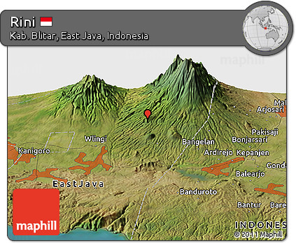 Satellite Panoramic Map of Rini