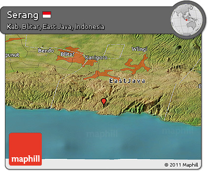 Satellite Panoramic Map of Serang
