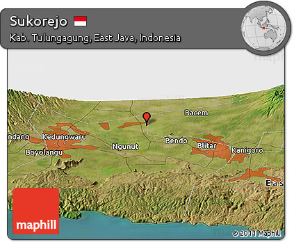 Satellite Panoramic Map of Sukorejo