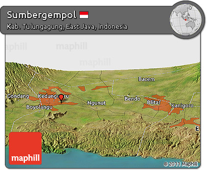 Satellite Panoramic Map of Sumbergempol