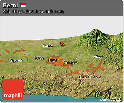 Satellite Panoramic Map of Berni
