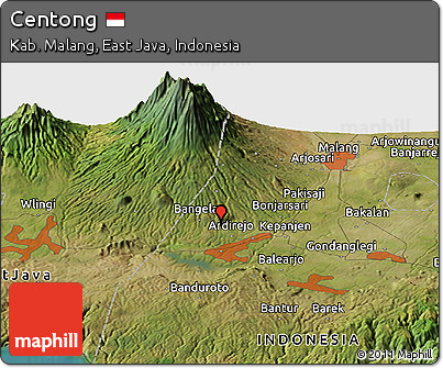 Satellite Panoramic Map of Centong