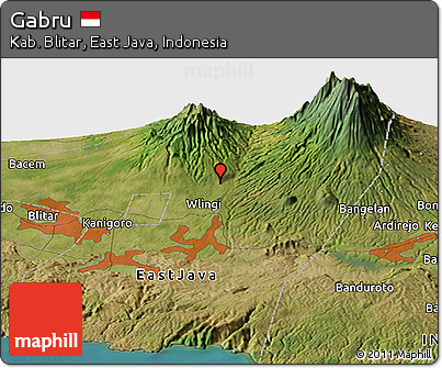 Satellite Panoramic Map of Gabru