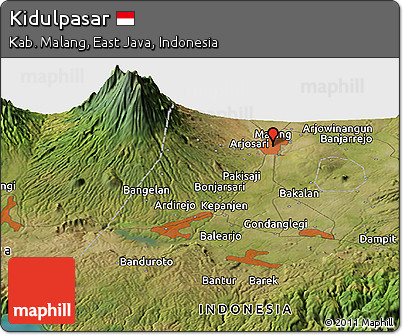 Satellite Panoramic Map of Kidulpasar