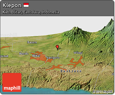 Satellite Panoramic Map of Klepon