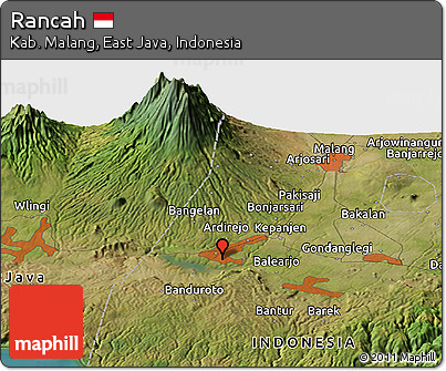 Satellite Panoramic Map of Rancah