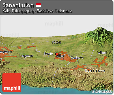 Satellite Panoramic Map of Sanankulon