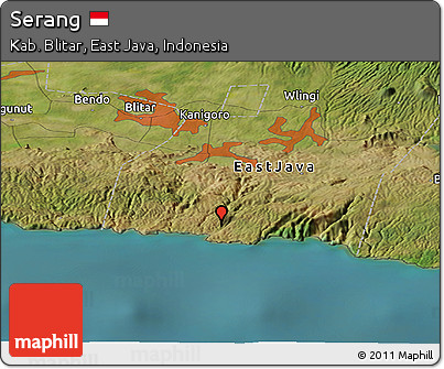 Satellite Panoramic Map of Serang