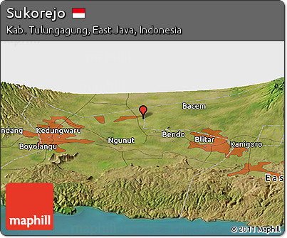 Satellite Panoramic Map of Sukorejo