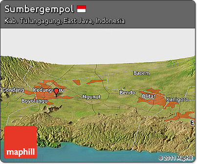 Satellite Panoramic Map of Sumbergempol