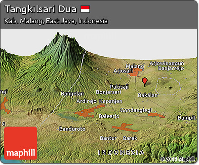 Satellite Panoramic Map of Tangkilsari Dua