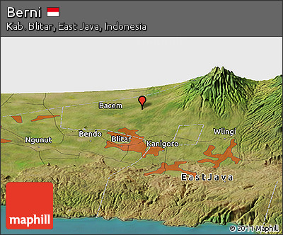 Satellite Panoramic Map of Berni