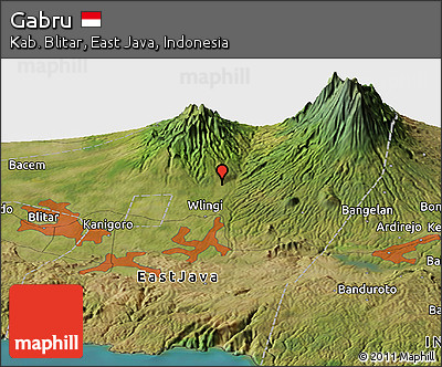 Satellite Panoramic Map of Gabru
