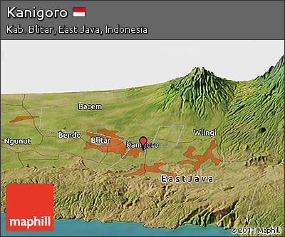 Satellite Panoramic Map of Kanigoro