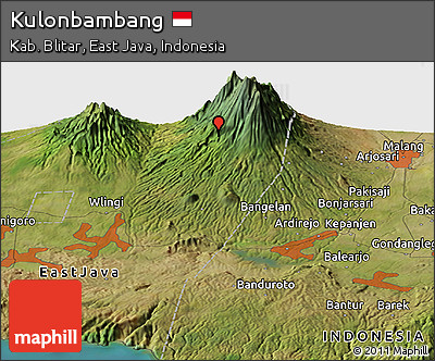 Satellite Panoramic Map of Kulonbambang