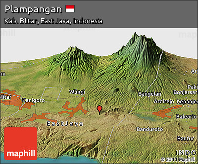 Satellite Panoramic Map of Plampangan