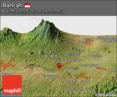 Satellite Panoramic Map of Rancah