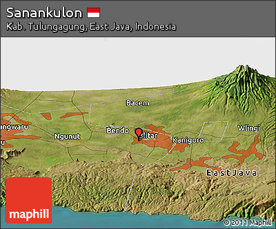Satellite Panoramic Map of Sanankulon