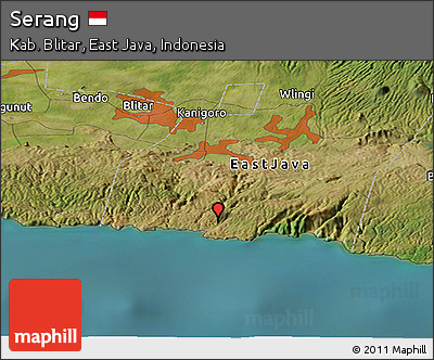 Satellite Panoramic Map of Serang