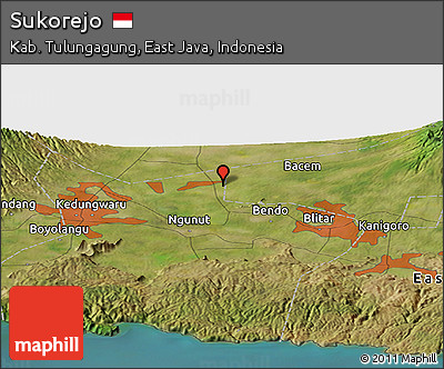 Satellite Panoramic Map of Sukorejo