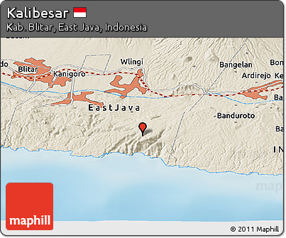 Shaded Relief Panoramic Map of Kalibesar