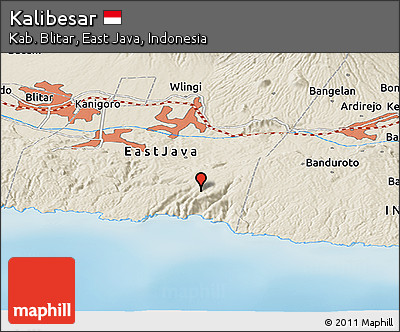 Shaded Relief Panoramic Map of Kalibesar