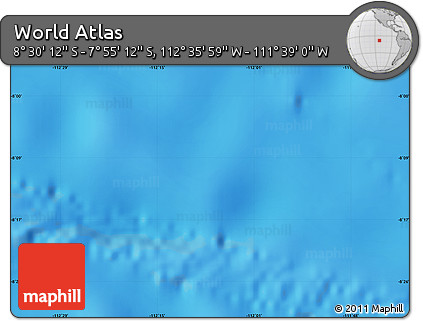 Physical Map of the Area around 8° 12' 42" S, 112° 7' 30" W