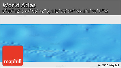 Physical Panoramic Map of the Area around 8° 12' 42" S, 112° 7' 30" W