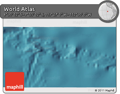 Satellite 3D Map of the Area around 8° 12' 42" S, 112° 58' 29" W