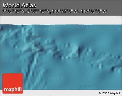 Satellite 3D Map of the Area around 8° 12' 42" S, 112° 58' 29" W