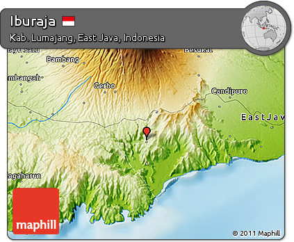 Physical 3D Map of Iburaja