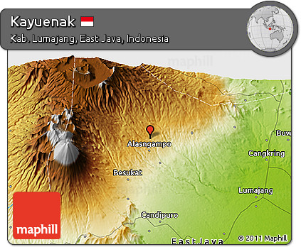 Physical 3D Map of Kayuenak