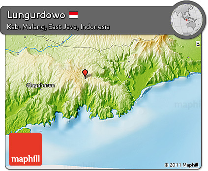 Physical 3D Map of Lungurdowo