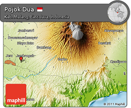 Physical 3D Map of Pojok Dua