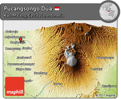 Physical 3D Map of Pucangsongo Dua