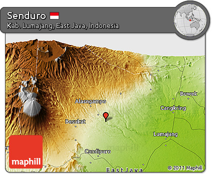 Physical 3D Map of Senduro